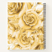 70e verjaardag van het Guestbook Party Floral Gold Notitieboek (Achterkant)