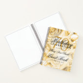 70e verjaardag van het Guestbook Party Floral Gold Notitieboek (Binnen)