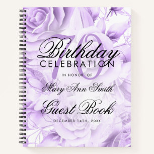70e verjaardag van het Guestbook Party of Floral P Notitieboek