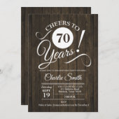 70e verjaardag van het Hout Pattern Kaart (Voorkant / Achterkant)