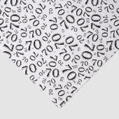 70e verjaardag van het Koel Aantal Patroon Zwart e Tissuepapier (Detail)