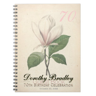 70e verjaardag van het Magnolia Custom Guest Book Notitieboek