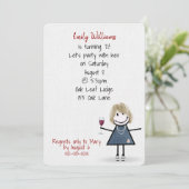 70e verjaardag van het meisje van de geboorte in S Kaart (Staand voorkant)