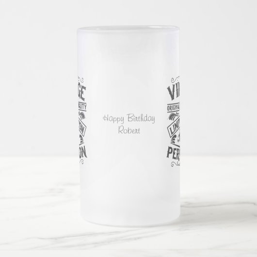  70e verjaardag van het vrouwendag matglas bierpul (Center)