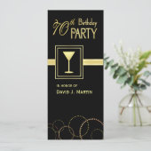 70e verjaardag van uitnodigingen (Staand voorkant)