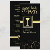 70e verjaardag van uitnodigingen (Voorkant / Achterkant)
