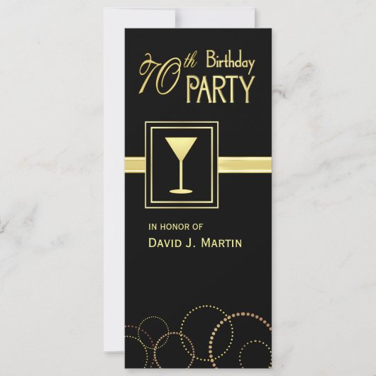 70e verjaardag van uitnodigingen (Voorkant)