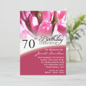 70e verjaardag van uitnodigingen (Staand voorkant)