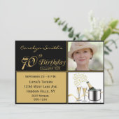 70e verjaardag van uitnodigingen (Staand voorkant)