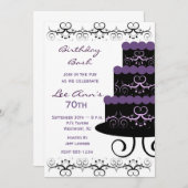 70e verjaardag van uitnodigingen van de Paarse wer (Voorkant / Achterkant)