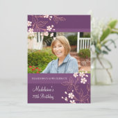 70e verjaardag van uitnodigingen van de partij Plu (Staand voorkant)