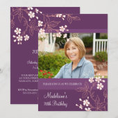 70e verjaardag van uitnodigingen van de partij Plu (Voorkant / Achterkant)