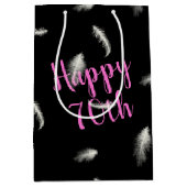 70e verjaardag Veer Medium Gift Bag Cadeauzakje (Voorkant)