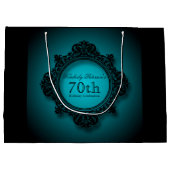 70e verjaardag viering gepersonaliseerde geschenkt groot cadeauzakje (Achterkant)