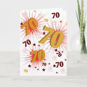 70e verjaardag viering kaart