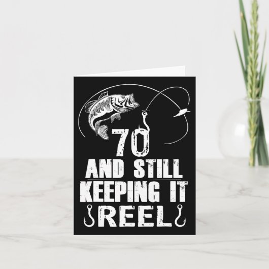 70e verjaardag Vist 70 jaar oude visserijcadeau Kaart (Voorkant)