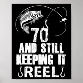 70e verjaardag Vist 70 jaar oude visserijcadeau Poster (Voorkant)