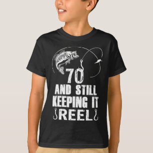 70e verjaardag Vist 70 jaar oude visserijcadeau T-shirt