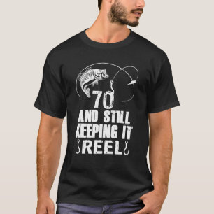 70e verjaardag Vist 70 jaar oude visserijcadeau T-shirt