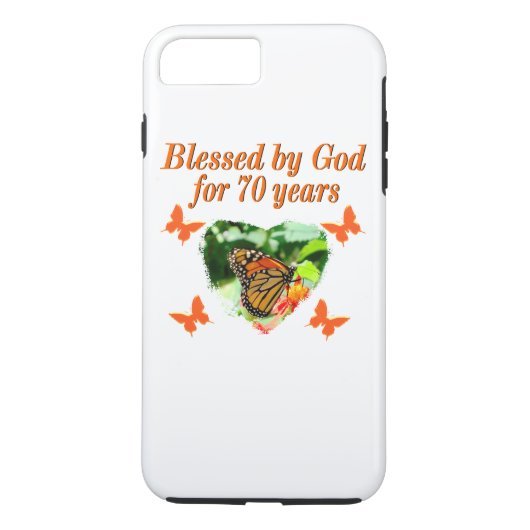 70E VERJAARDAG VLINDER FOTO ONTWERP Case-Mate iPhone CASE (Achterkant)