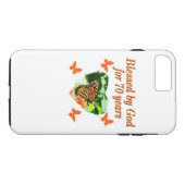 70E VERJAARDAG VLINDER FOTO ONTWERP Case-Mate iPhone CASE (Achterkant (Horizontaal))