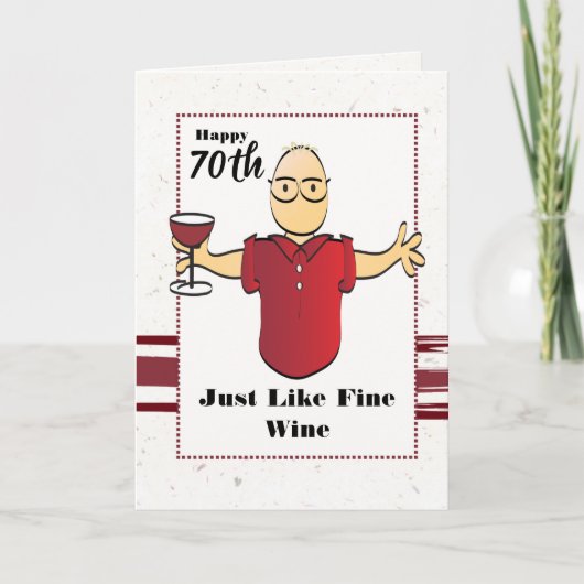 70e verjaardag voor Man Funny Cartoon Kaart (Voorkant)