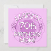70e verjaardag voor moeder kaart (Voorkant)