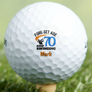 70e verjaardag voor vriend – 70 jaar trendy blauw golfballen
