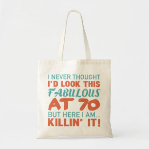 70e verjaardag voor vruchtbare vrouwen tote bag