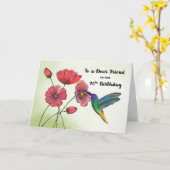 70e verjaardag Vriend Religieuze Gezegende Bloemen Kaart (Gele Bloem)