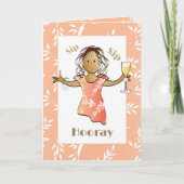 70e Verjaardag Vrouw Lief Schattige Cartoon Champa Kaart (Voorkant)