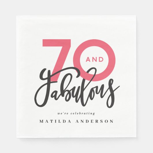 70e verjaardag waardoor 70 er goed uitzien moderne servet (Voorkant)