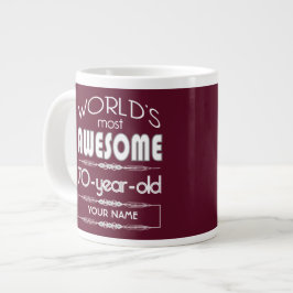 70e verjaardag Wereld Beste Fabulous Dark Red Grote Koffiekop