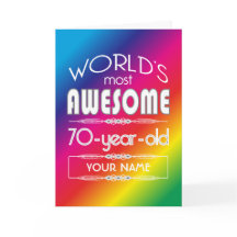 70e verjaardag werelden Beste Fabulous regenboog