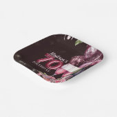 70e verjaardag wijn & ballonnen gepersonaliseerd papieren bordje (Gebogen)