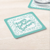 70e verjaardag Willekeurig Getal Patroon Blauwgroe Kartonnen Onderzetters (Schuin)