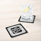 70e verjaardag Willekeurig getal Patroon Zwart/Wit Kartonnen Onderzetters (Insitu)