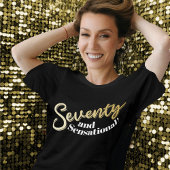 70e verjaardag Zeventig en sensationele gouden loo Tri-Blend Shirt