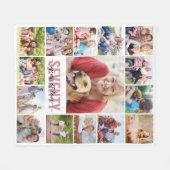 70e verjaardag zeventig foto collage fleece deken (Voorkant (Horizontaal))