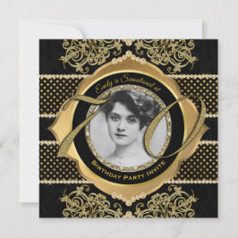 70e verjaardag Zeventigste Gold Diamond Foto Lijst Kaart