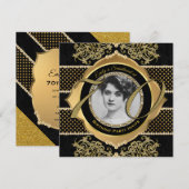 70e verjaardag Zeventigste Gouden Diamanten Fotoli Kaart (Voorkant / Achterkant)