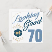 70e verjaardag Ziet er goed uit Kaart (Voorkant / Achterkant in situ)