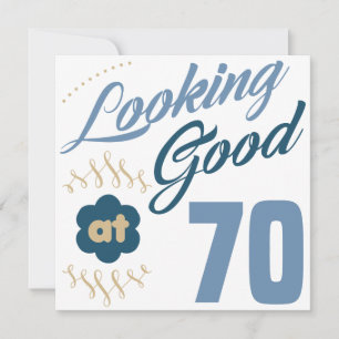 70e verjaardag Ziet er goed uit Kaart