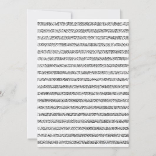 70e verjaardag - Zilver White Kaart (Achterkant)