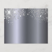 70e verjaardag zilveren glitter budget behalve de  flyer (Achterkant)