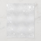 70e verjaardag zilveren glitter budgetuitnodiging flyer (Achterkant)