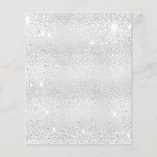 70e verjaardag zilveren glitter budgetuitnodiging flyer (Achterkant)