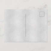 70e verjaardag zilverroze metalen glitterstof uitnodiging briefkaart (Achterkant)