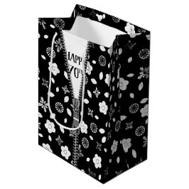 70e verjaardag Zipper op de vloer Medium Cadeauzakje