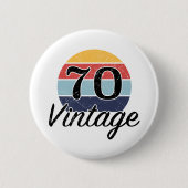 70e verjaardag Zondag Ronde Button 5,7 Cm (Voorkant)